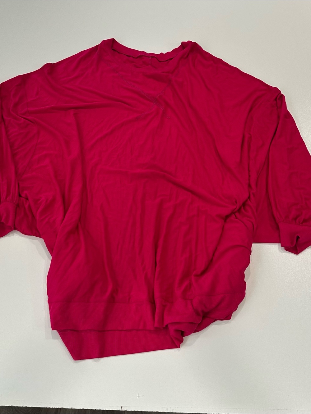We The Free Oversized Pullover Sweatshirt Pink Magenta Size S